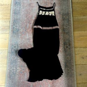 Rachel Zoe black boho dress with pleats. XS NWT